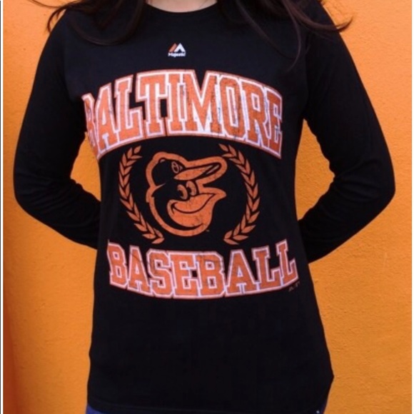 Baltimore Orioles Ladies Long Sleeved T-Shirt - Picture 1 of 1